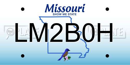 LM2B0H Missouri License Plate