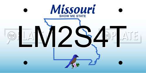 LM2S4T Missouri License Plate