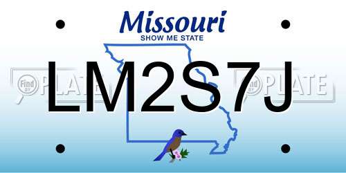 LM2S7J Missouri License Plate