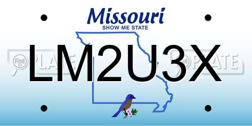 LM2U3X Missouri License Plate