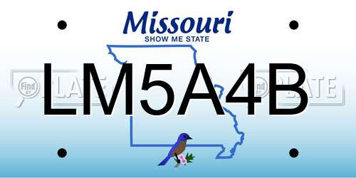 LM5A4B Missouri License Plate