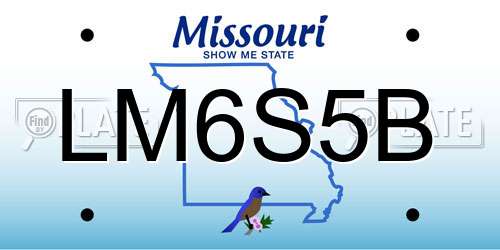 LM6S5B Missouri License Plate