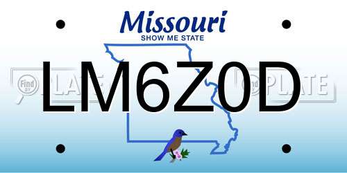 LM6Z0D Missouri License Plate
