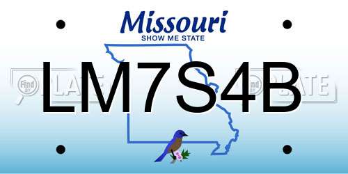 LM7S4B Missouri License Plate