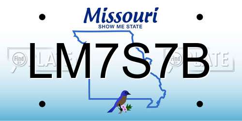 LM7S7B Missouri License Plate