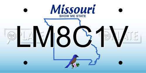 LM8C1V Missouri License Plate