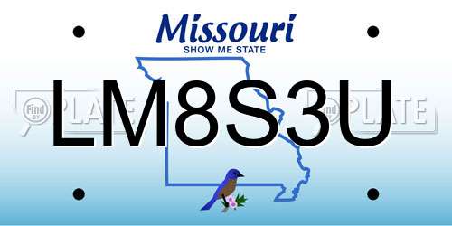 LM8S3U Missouri License Plate