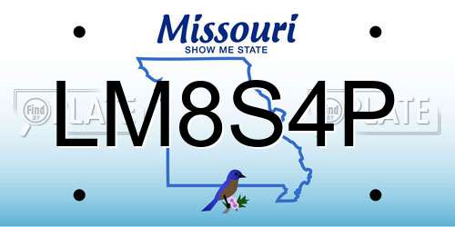 LM8S4P Missouri License Plate