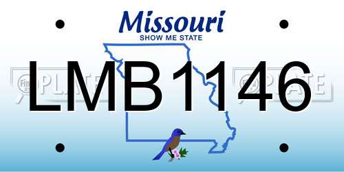 LMB1146 Missouri License Plate
