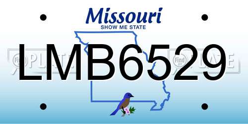 LMB6529 Missouri License Plate