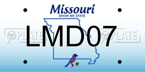 LMD07 Missouri License Plate