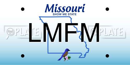 LMFM Missouri License Plate