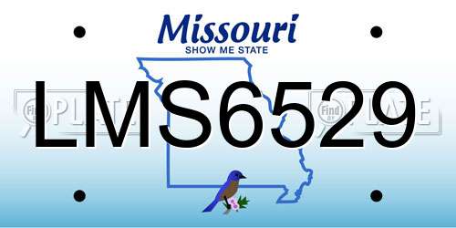 LMS6529 Missouri License Plate