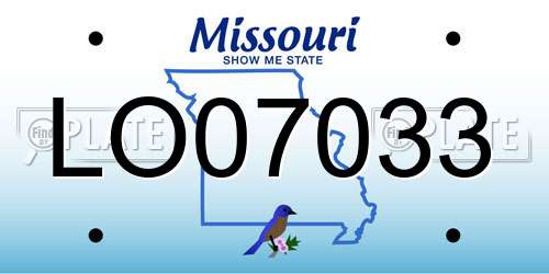 LO07033 Missouri License Plate