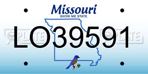 LO39591 Missouri License Plate