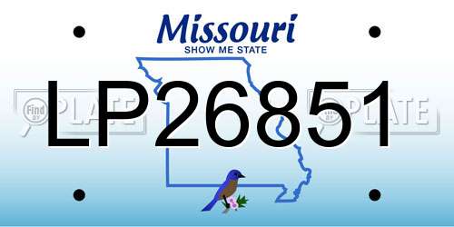 LP26851 Missouri License Plate