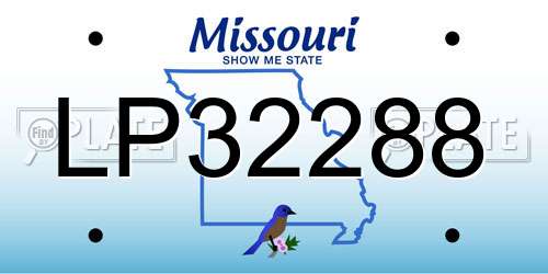 LP32288 Missouri License Plate