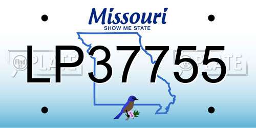 LP37755 Missouri License Plate