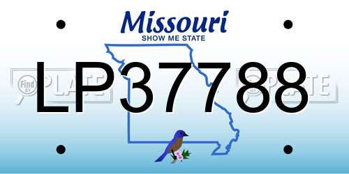 LP37788 Missouri License Plate