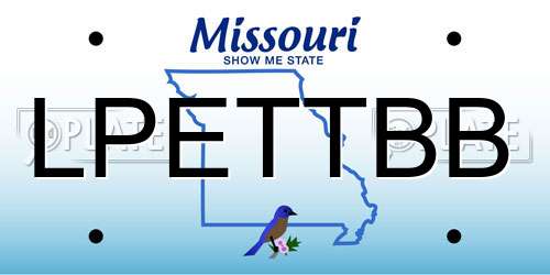LPETTBB Missouri License Plate