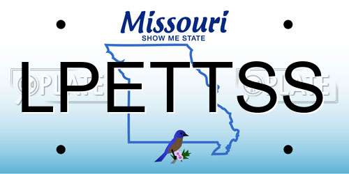 LPETTSS Missouri License Plate