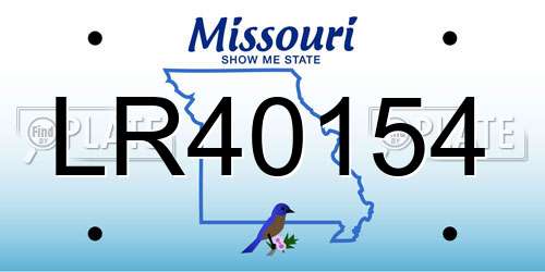 LR40154 Missouri License Plate