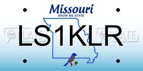 LS1KLR Missouri License Plate