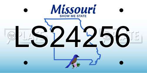LS24256 Missouri License Plate