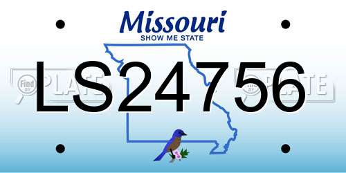 LS24756 Missouri License Plate