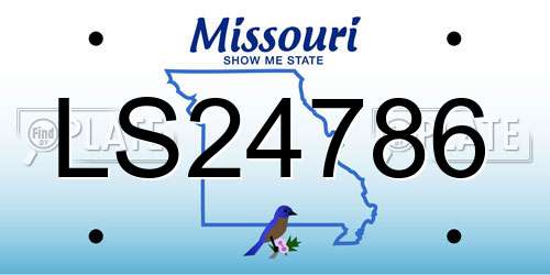 LS24786 Missouri License Plate