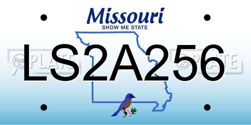 LS2A256 Missouri License Plate