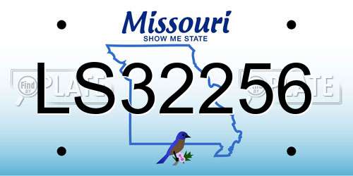 LS32256 Missouri License Plate