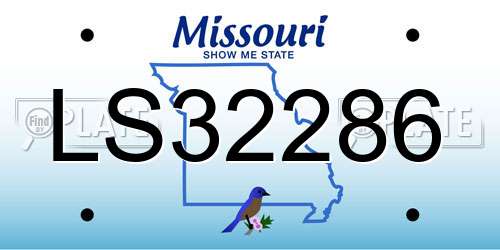 LS32286 Missouri License Plate