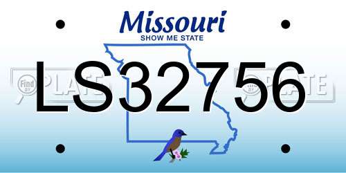 LS32756 Missouri License Plate