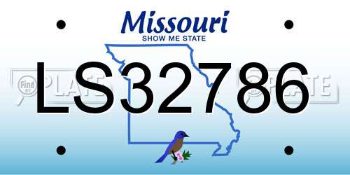 LS32786 Missouri License Plate
