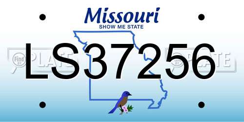 LS37256 Missouri License Plate