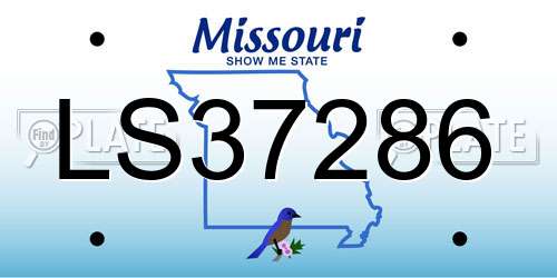 LS37286 Missouri License Plate