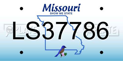 LS37786 Missouri License Plate