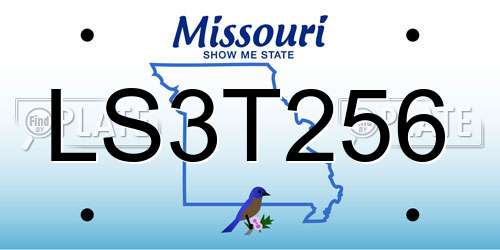 LS3T256 Missouri License Plate