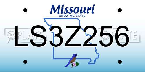 LS3Z256 Missouri License Plate