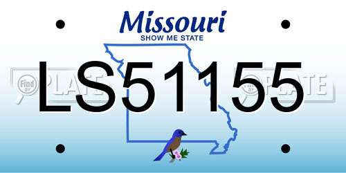 LS51155 Missouri License Plate