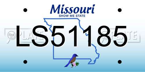 LS51185 Missouri License Plate