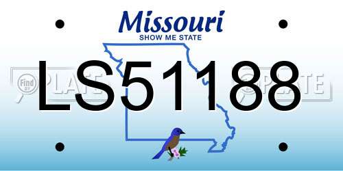 LS51188 Missouri License Plate