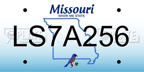 LS7A256 Missouri License Plate