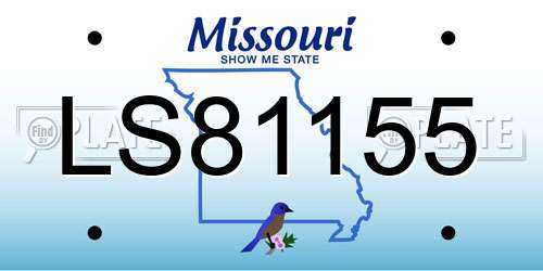 LS81155 Missouri License Plate