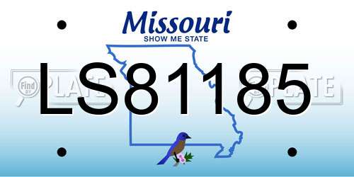 LS81185 Missouri License Plate
