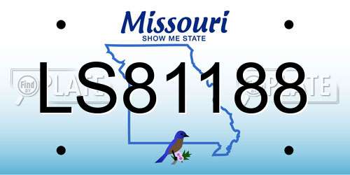 LS81188 Missouri License Plate