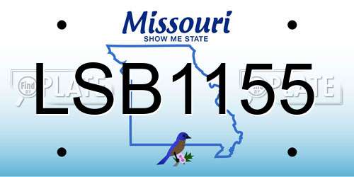 LSB1155 Missouri License Plate