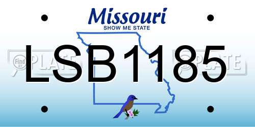 LSB1185 Missouri License Plate