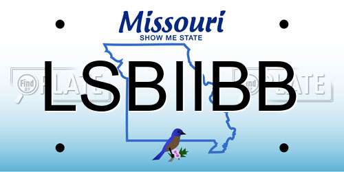 LSBIIBB Missouri License Plate